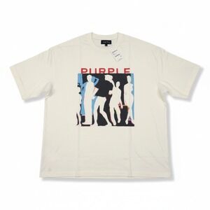 Purple Brand M1057-JWWJ225‎ Oversized SS Top Off White Mens XXL Graphic Tee New